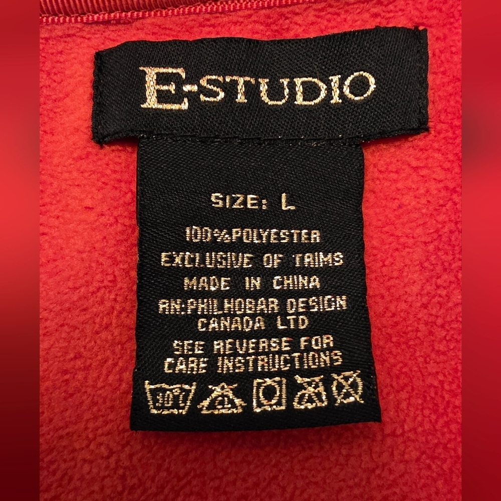 E Studio Women's Quilted Orange Vest ~ Size Large - Picture 5 of 7